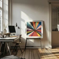 Faces Stripes Minimal - Square Stretched Canvas, Poster Or Fine Art Print(Faces Stripes Minimal Square Stretched Canvas Poster Or Fine Art Print) -Heart Wall Art Store pictufy interior artist studio ratio 1x1 2552886