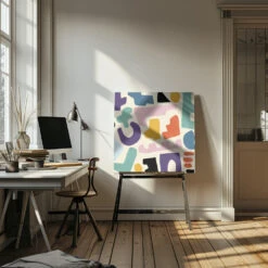 Pattern3 Mid Bunt 2gros - Square Stretched Canvas, Poster Or Fine Art Print(Pattern3 Mid Bunt 2gros Square Stretched Canvas Poster Or Fine Art Print) -Heart Wall Art Store pictufy interior artist studio ratio 1x1 2552946