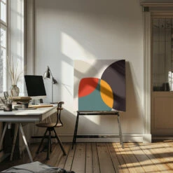 Bauhaus Modern Bold 3 - Square Stretched Canvas, Poster Or Fine Art Print(Bauhaus Modern Bold 3 Square Stretched Canvas Poster Or Fine Art Print) -Heart Wall Art Store pictufy interior artist studio ratio 1x1 2552980