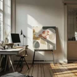 Pattern3 Mid Earth 3 - Square Stretched Canvas, Poster Or Fine Art Print(Pattern3 Mid Earth 3 Square Stretched Canvas Poster Or Fine Art Print) -Heart Wall Art Store pictufy interior artist studio ratio 1x1 2553006