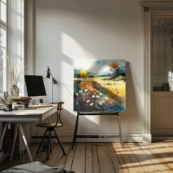 Idyllic Meadow (3) - Square Stretched Canvas, Poster Or Fine Art Print(Idyllic Meadow 3 Square Stretched Canvas Poster Or Fine Art Print) -Heart Wall Art Store pictufy interior artist studio ratio 1x1 2778922