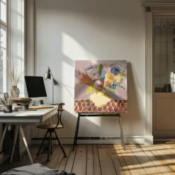 Mauve Bouquet - Square Stretched Canvas, Poster Or Fine Art Print(Mauve Bouquet Square Stretched Canvas Poster Or Fine Art Print) -Heart Wall Art Store pictufy interior artist studio ratio 1x1 2787372