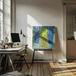 Pineapple - Square Stretched Canvas, Poster Or Fine Art Print(Pineapple Square Stretched Canvas Poster Or Fine Art Print) -Heart Wall Art Store pictufy interior artist studio ratio 1x1 2787423