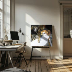 Flora - Square Stretched Canvas, Poster Or Fine Art Print(Flora Square Stretched Canvas Poster Or Fine Art Print) -Heart Wall Art Store pictufy interior artist studio ratio 1x1 2824530