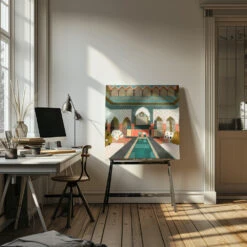 Alhambra Granada Spain - Square Stretched Canvas, Poster Or Fine Art Print(Alhambra Granada Spain Square Stretched Canvas Poster Or Fine Art Print 1) -Heart Wall Art Store pictufy interior artist studio ratio 1x1 2839430