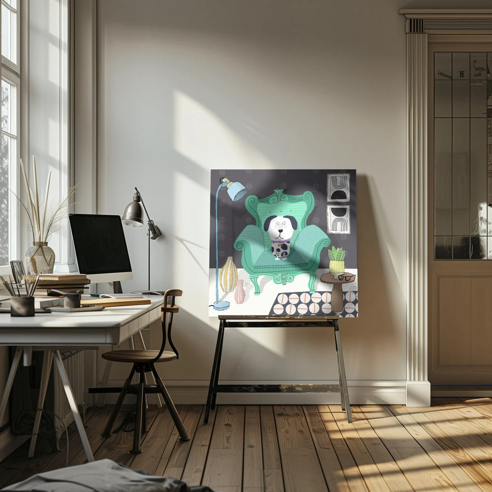 Funny Dog Sitting In A Trendy Interior By Carla Daly - Square Stretched Canvas, Poster Or Fine Art Print(Funny Dog Sitting In A Trendy Interior By Carla Daly Square Stretched Canvas Poster Or Fine Art Print) 13 Funny Dog Sitting In A Trendy Interior By Carla Daly - Square Stretched Canvas, Poster Or Fine Art Print(Funny Dog Sitting In A Trendy Interior By Carla Daly Square Stretched Canvas Poster Or Fine Art Print) - Image 13