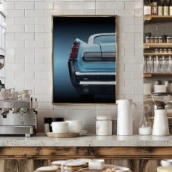 US Classic Car 1963 Bonneville - Stretched Canvas, Poster Or Fine Art Print(Us Classic Car 1963 Bonneville Stretched Canvas Poster Or Fine Art Print) -Heart Wall Art Store pictufy interior barista white 1937649