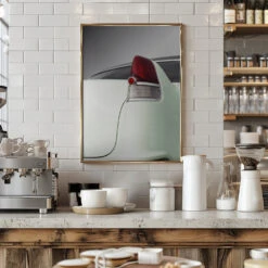 US Classic Car 1955 Series 62 Coupe - Stretched Canvas, Poster Or Fine Art Print(Us Classic Car 1955 Series 62 Coupe Stretched Canvas Poster Or Fine Art Print) -Heart Wall Art Store pictufy interior barista white 2206112