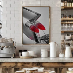 American Classic Car Sedan Deville 1959 Tail Fin Abstract - Stretched Canvas, Poster Or Fine Art Print(American Classic Car Sedan Deville 1959 Tail Fin Abstract Stretched Canvas Poster Or Fine Art Print) -Heart Wall Art Store pictufy interior barista white 2405641
