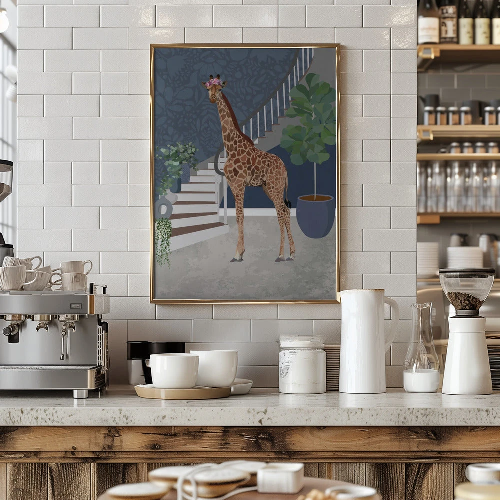 Giraffe By The Stairs - Stretched Canvas, Poster Or Fine Art Print(Giraffe By The Stairs Stretched Canvas Poster Or Fine Art Print) 7 Giraffe By The Stairs - Stretched Canvas, Poster Or Fine Art Print(Giraffe By The Stairs Stretched Canvas Poster Or Fine Art Print) - Image 7