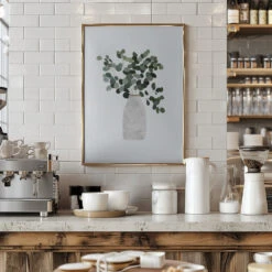 Scandi Japandi House Plant 3 - Stretched Canvas, Poster Or Fine Art Print(Scandi Japandi House Plant 3 Stretched Canvas Poster Or Fine Art Print) -Heart Wall Art Store pictufy interior barista white 2425732