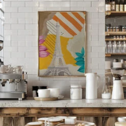 Spring In Paris - Stretched Canvas, Poster Or Fine Art Print(Spring In Paris Stretched Canvas Poster Or Fine Art Print) -Heart Wall Art Store pictufy interior barista white 2482180
