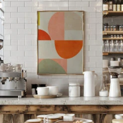 Summer Circles22 2 V - Stretched Canvas, Poster Or Fine Art Print(Summer Circles22 2 V Stretched Canvas Poster Or Fine Art Print) -Heart Wall Art Store pictufy interior barista white 2500925