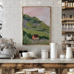 Mountain House By Sarah Gesek- Stretched Canvas, Poster Or Fine Art Print(Mountain House Stretched Canvas Poster Or Fine Art Print) -Heart Wall Art Store pictufy interior barista white 2536256