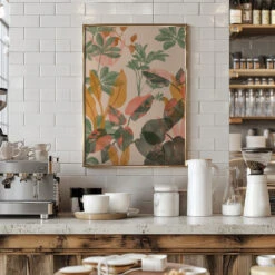 Tropical Mess - Stretched Canvas, Poster Or Fine Art Print(Tropical Mess Stretched Canvas Poster Or Fine Art Print) -Heart Wall Art Store pictufy interior barista white 2544228