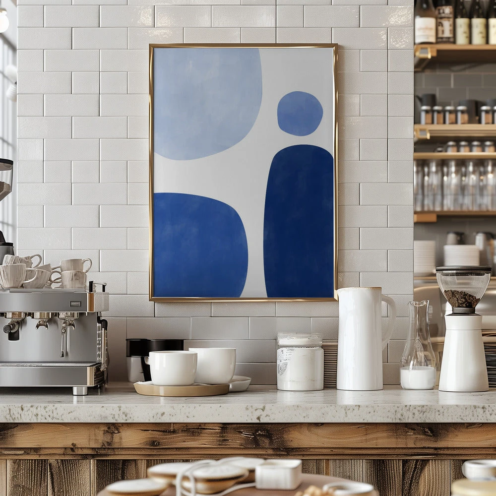 Blue Geometric Flow - Stretched Canvas, Poster Or Fine Art Print(Blue Geometric Flow Stretched Canvas Poster Or Fine Art Print) 7 Blue Geometric Flow - Stretched Canvas, Poster Or Fine Art Print(Blue Geometric Flow Stretched Canvas Poster Or Fine Art Print) - Image 7