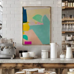 Minimal Shapes - Stretched Canvas, Poster Or Fine Art Print(Minimal Shapes Stretched Canvas Poster Or Fine Art Print) -Heart Wall Art Store pictufy interior barista white 2552766