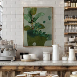 Leaves More 12 - Stretched Canvas, Poster Or Fine Art Print(Leaves More 12 Stretched Canvas Poster Or Fine Art Print) -Heart Wall Art Store pictufy interior barista white 2552898