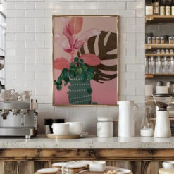 Leaves More 6 Kopie - Stretched Canvas, Poster Or Fine Art Print(Leaves More 6 Kopie Stretched Canvas Poster Or Fine Art Print) -Heart Wall Art Store pictufy interior barista white 2552903