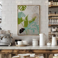 Leaves Line Boho3 Kopie - Stretched Canvas, Poster Or Fine Art Print(Leaves Line Boho3 Kopie Stretched Canvas Poster Or Fine Art Print) -Heart Wall Art Store pictufy interior barista white 2552920