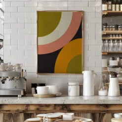 Geo Shapes Fall 21 Rounded - Stretched Canvas, Poster Or Fine Art Print(Geo Shapes Fall 21 Rounded Stretched Canvas Poster Or Fine Art Print) -Heart Wall Art Store pictufy interior barista white 2552956