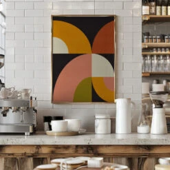 Geo Shapes Fall 21 Geo - Stretched Canvas, Poster Or Fine Art Print(Geo Shapes Fall 21 Geo Stretched Canvas Poster Or Fine Art Print) -Heart Wall Art Store pictufy interior barista white 2552958