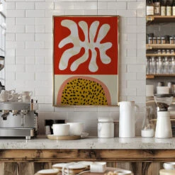 Mid Century Cut Outs - Stretched Canvas, Poster Or Fine Art Print(Mid Century Cut Outs Stretched Canvas Poster Or Fine Art Print) -Heart Wall Art Store pictufy interior barista white 2552970