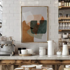 Nature Friendly Terracotta 4 Aquarell Kopie - Stretched Canvas, Poster Or Fine Art Print(Nature Friendly Terracotta 4 Aquarell Kopie Stretched Canvas Poster Or Fine Art Print) -Heart Wall Art Store pictufy interior barista white 2553039