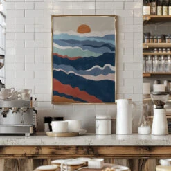 Abstract Landscape With Layered Waves - Stretched Canvas, Poster Or Fine Art Print(Abstract Landscape With Layered Waves Stretched Canvas Poster Or Fine Art Print) 18 Abstract Landscape With Layered Waves - Stretched Canvas, Poster Or Fine Art Print(Abstract Landscape With Layered Waves Stretched Canvas Poster Or Fine Art Print) -Heart Wall Art Store pictufy interior barista white 2553298