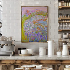 Garden By Sea -Stretched Canvas, Poster Or Fine Art Print(Df1418gardenbyseai Stretched Canvas Poster Or Fine Art Print) -Heart Wall Art Store pictufy interior barista white 2570599