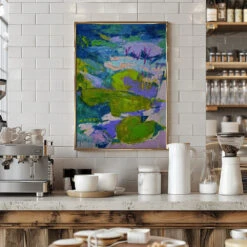 Vibrant Tranquility - Stretched Canvas, Poster Or Fine Art Print(Vibrant Tranquility Stretched Canvas Poster Or Fine Art Print) -Heart Wall Art Store pictufy interior barista white 2570677