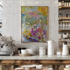 Vibrant Garden Dream - Stretched Canvas, Poster Or Fine Art Print(Vibrant Garden Dream Stretched Canvas Poster Or Fine Art Print) -Heart Wall Art Store pictufy interior barista white 2570867