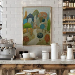 Crowd Of Single Trees By Angeles M. Pomata. - Stretched Canvas, Poster Or Fine Art Print(Crowd Of Single Trees Stretched Canvas Poster Or Fine Art Print) -Heart Wall Art Store pictufy interior barista white 2571529