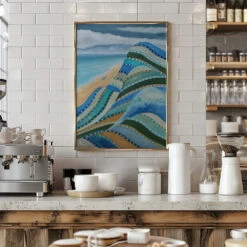 Nonforlorn Blue - Stretched Canvas, Poster Or Fine Art Print(Nonforlorn Blue Stretched Canvas Poster Or Fine Art Print) -Heart Wall Art Store pictufy interior barista white 2571621