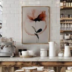 Halo Flowers No 7 - Stretched Canvas, Poster Or Fine Art Print(Halo Flowers No 7 Stretched Canvas Poster Or Fine Art Print) -Heart Wall Art Store pictufy interior barista white 2591042