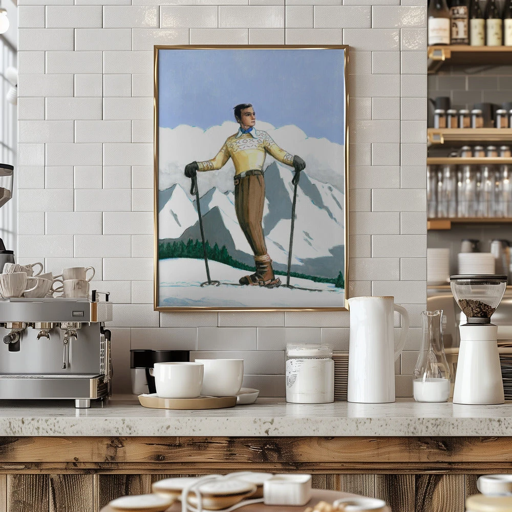 Skier Enjoying The View - Stretched Canvas, Poster Or Fine Art Print(Skier Enjoying The View Stretched Canvas Poster Or Fine Art Print) 7 Skier Enjoying The View - Stretched Canvas, Poster Or Fine Art Print(Skier Enjoying The View Stretched Canvas Poster Or Fine Art Print) - Image 7