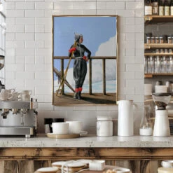 Skier With Red Gloves - Stretched Canvas, Poster Or Fine Art Print(Skier With Red Gloves Stretched Canvas Poster Or Fine Art Print) -Heart Wall Art Store pictufy interior barista white 2654305