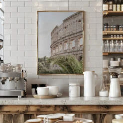 Colosseum - Stretched Canvas, Poster Or Fine Art Print(Colosseum Stretched Canvas Poster Or Fine Art Print) -Heart Wall Art Store pictufy interior barista white 2710924