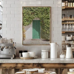 Botanical Entry - Stretched Canvas, Poster Or Fine Art Print(Botanical Entry Stretched Canvas Poster Or Fine Art Print) -Heart Wall Art Store pictufy interior barista white 2711037