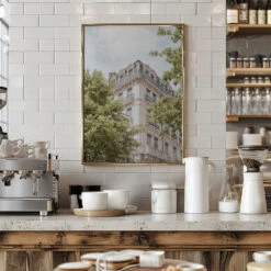 Paris - Stretched Canvas, Poster Or Fine Art Print(Paris Stretched Canvas Poster Or Fine Art Print) -Heart Wall Art Store pictufy interior barista white 2711077