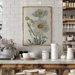 Matilija Poppy - Stretched Canvas, Poster Or Fine Art Print(Matilija Poppy Stretched Canvas Poster Or Fine Art Print) -Heart Wall Art Store pictufy interior barista white 2732413