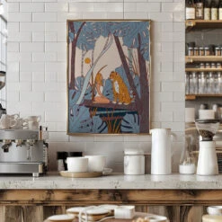 The Girl And The Leopard - Stretched Canvas, Poster Or Fine Art Print(The Girl And The Leopard Stretched Canvas Poster Or Fine Art Print) 18 The Girl And The Leopard - Stretched Canvas, Poster Or Fine Art Print(The Girl And The Leopard Stretched Canvas Poster Or Fine Art Print) -Heart Wall Art Store pictufy interior barista white 2745463