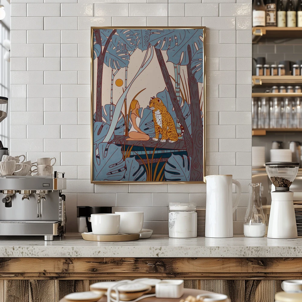 The Girl And The Leopard - Stretched Canvas, Poster Or Fine Art Print(The Girl And The Leopard Stretched Canvas Poster Or Fine Art Print) 7 The Girl And The Leopard - Stretched Canvas, Poster Or Fine Art Print(The Girl And The Leopard Stretched Canvas Poster Or Fine Art Print) - Image 7