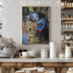 Boats On The Canal - Stretched Canvas, Poster Or Fine Art Print(Boats On The Canal Stretched Canvas Poster Or Fine Art Print) -Heart Wall Art Store pictufy interior barista white 2786577