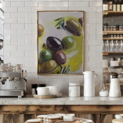 Olives - Stretched Canvas, Poster Or Fine Art Print(Olives Stretched Canvas Poster Or Fine Art Print) -Heart Wall Art Store pictufy interior barista white 2787376