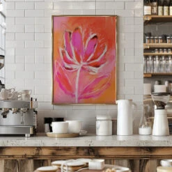 Fire Flower - Stretched Canvas, Poster Or Fine Art Print(Fire Flower Stretched Canvas Poster Or Fine Art Print) -Heart Wall Art Store pictufy interior barista white 2791191