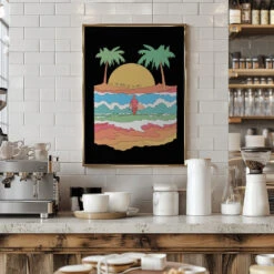 Let The Waves Set You Free - Stretched Canvas, Poster Or Fine Art Print(Let The Waves Set You Free Stretched Canvas Poster Or Fine Art Print) -Heart Wall Art Store pictufy interior barista white 2827196