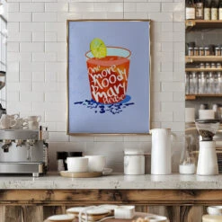 One More Bloody Mary Please - Stretched Canvas, Poster Or Fine Art Print(One More Bloody Mary Please Stretched Canvas Poster Or Fine Art Print) -Heart Wall Art Store pictufy interior barista white 2843029
