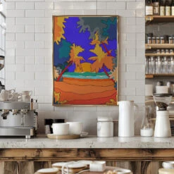 Sands And Waves - Stretched Canvas, Poster Or Fine Art Print(Sands And Waves Stretched Canvas Poster Or Fine Art Print) -Heart Wall Art Store pictufy interior barista white 2860285