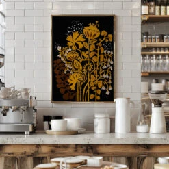 Stockholm Garden Autumn Night - Stretched Canvas, Poster Or Fine Art Print(Stockholm Garden Autumn Night Stretched Canvas Poster Or Fine Art Print) -Heart Wall Art Store pictufy interior barista white 2867368